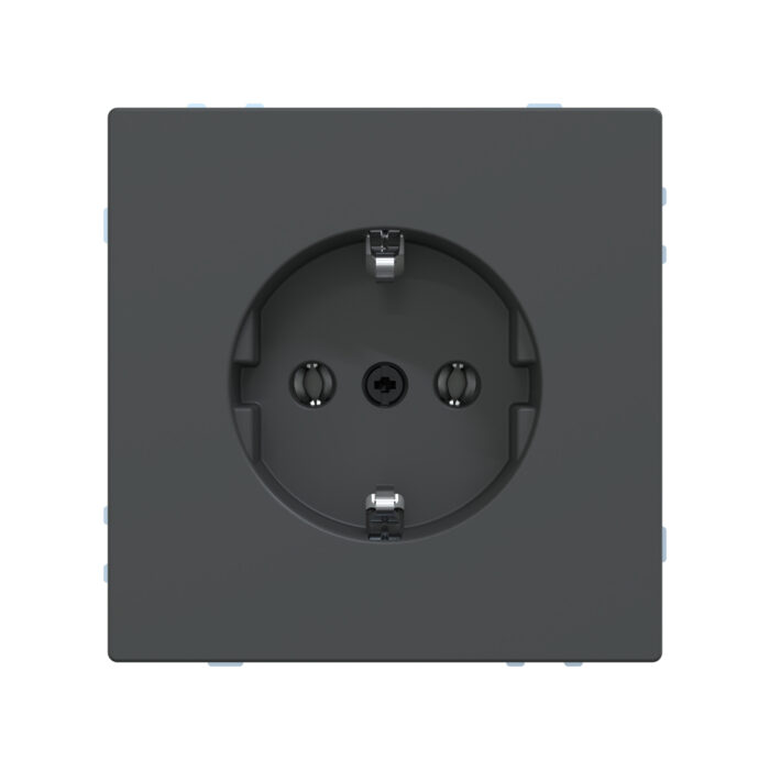 Розетка мех-м MERTEN MTN2301-6034 D-Life шторки винт.зажим антрацит — изображение 3