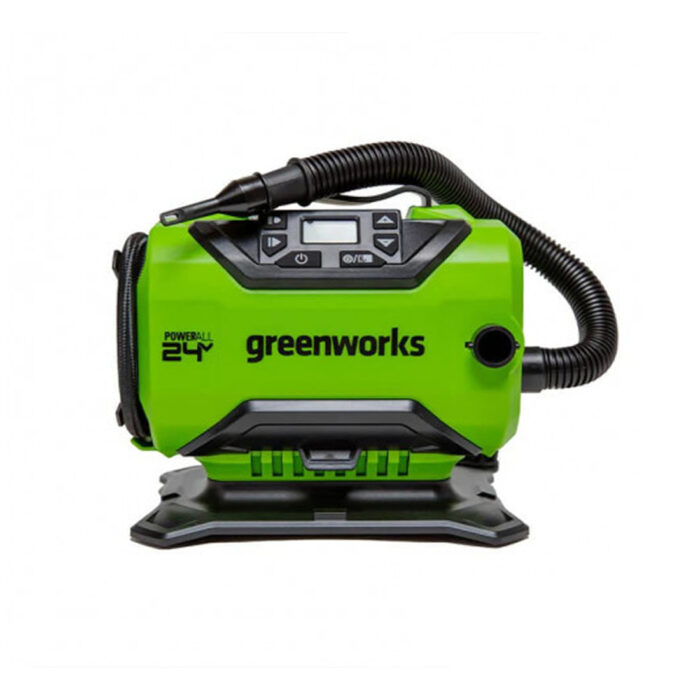 Компрессор автомобильный аккумуляторный Greenworks ACG30124V / 12V (от сети автомобиля) без АКБ и ЗУ — изображение 2