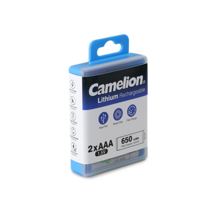 Аккумулятор CAMELION Lithium UB-AAA650-PBH2 2шт (перезаряжаемые от USB) — изображение 2