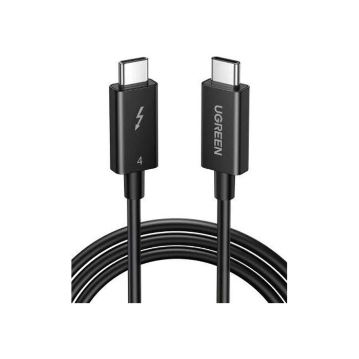 Интерфейсный кабель Ugreen US501/30389 Type-C на Type-C 100W Thunderbolt 4 0.8 м Чёрный — изображение 2