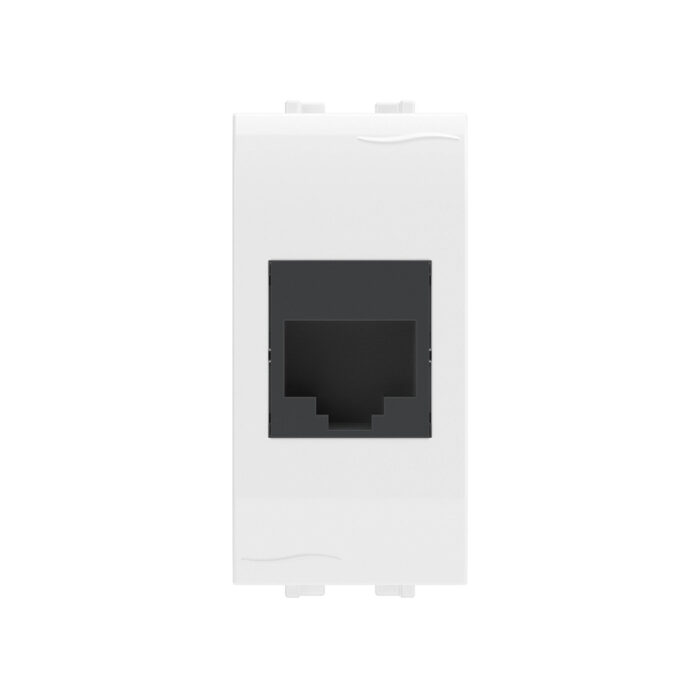 Компьютерная розетка RJ45 кат.5e DKC 76654B Brava белая 1 модуль — изображение 2