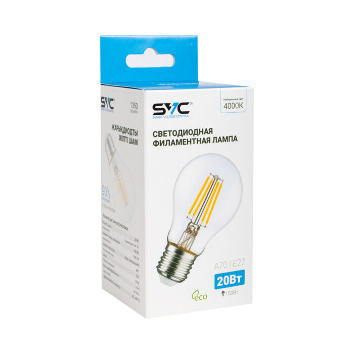 Лампа светодиодная SVC LED A70-F-20W-E27-4000K Нейтральный Серия 360° — изображение 2