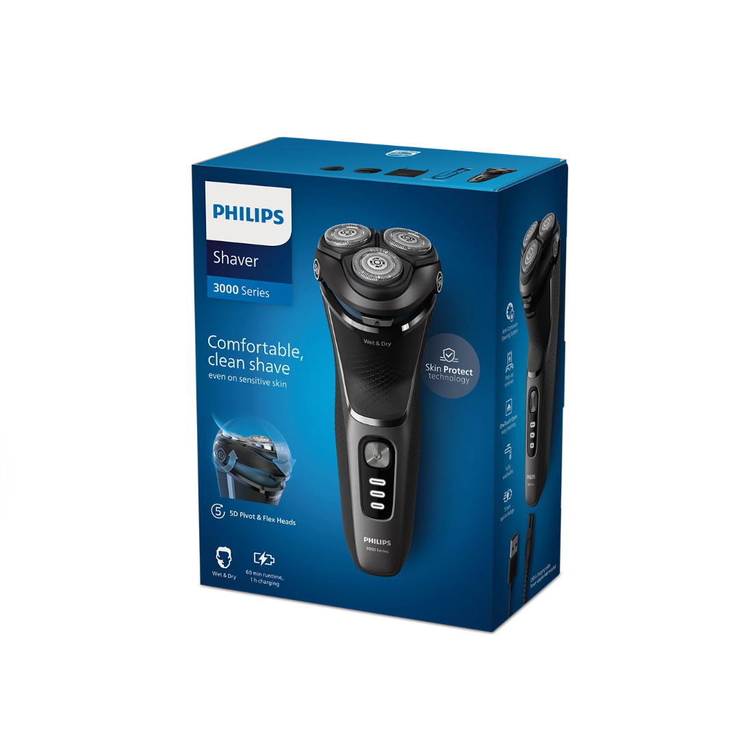 Электробритва Philips Серии 3000 S3343/13 для влажного и сухого бритья — изображение 3