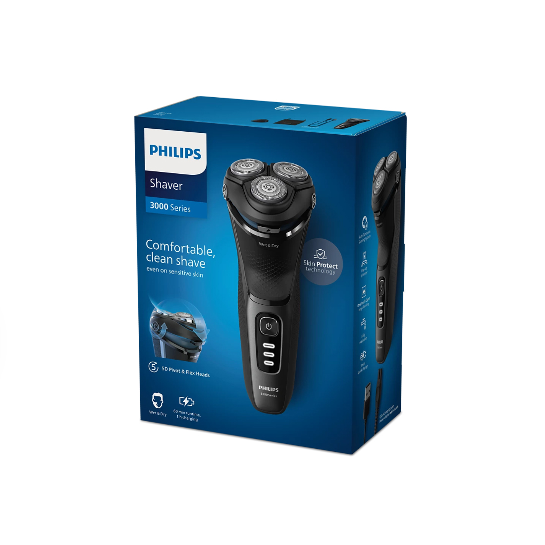 Электробритва Philips Серии 3000 S3244/12 для влажного и сухого бритья — изображение 3