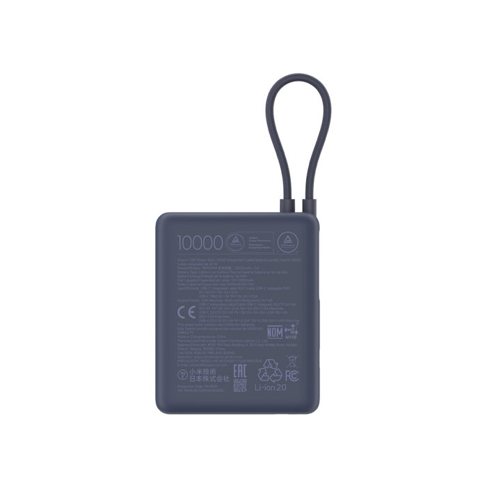 Портативный внешний аккумулятор Xiaomi 33W Power Bank 10000mAh (Integrated Cable) Ice Blue GL — изображение 2