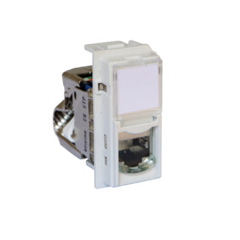 Розетка компьютерная Bticino KW4279C6S Living Now RJ45 cat6 STP 1 модуль белая