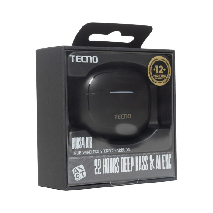 Наушники TECNO Buds 4 Air BD04 Air Black — изображение 3