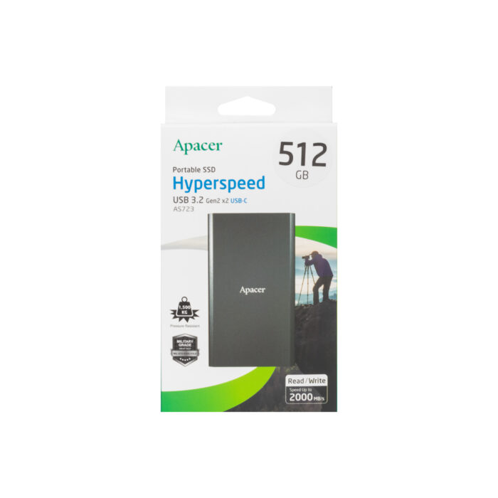 Внешний SSD диск Apacer 512GB AS723 Черный — изображение 2