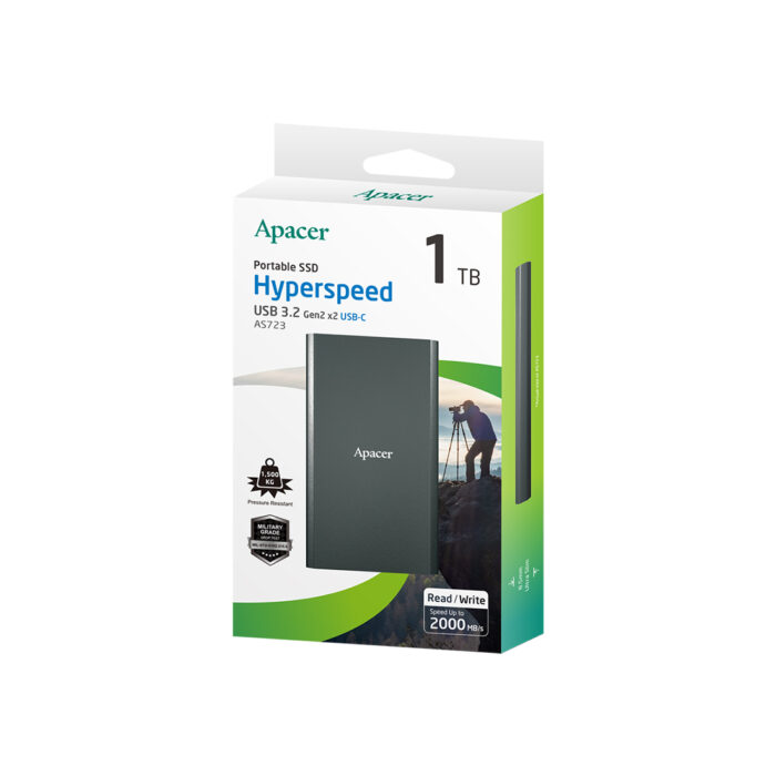 Внешний SSD диск Apacer 1TB AS723 Черный — изображение 2