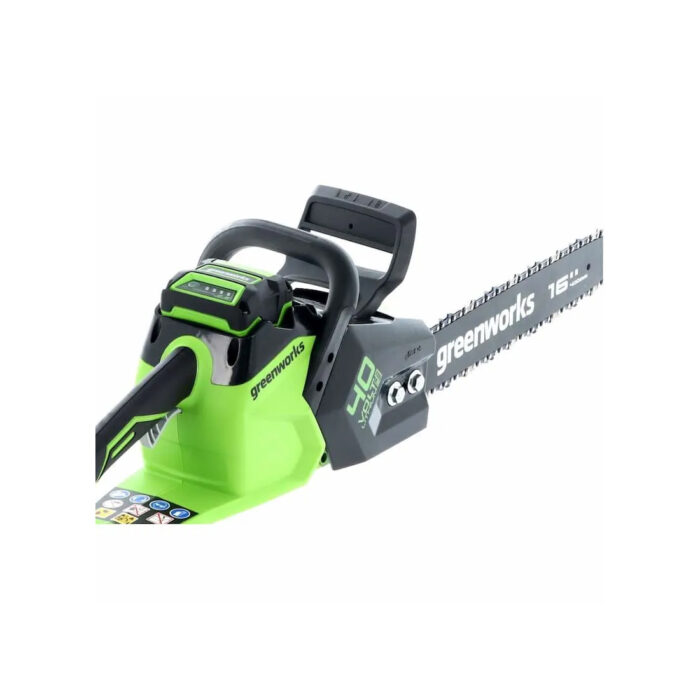 Цепная пила аккумуляторная Greenworks 2005807UB 40V 40 см бесщеточная до 18 КВт с 1хАКБ 4Ач и ЗУ — изображение 2