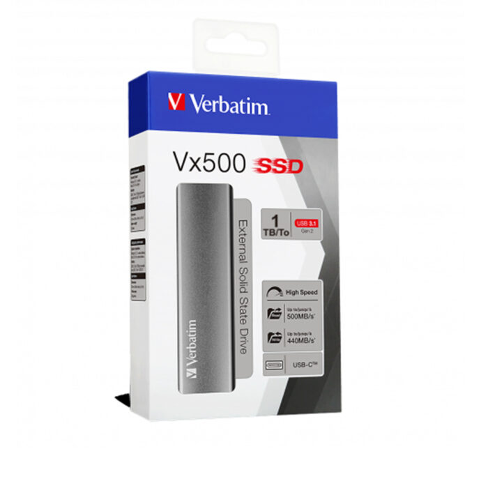 Внешний SSD диск Verbatim VX500 47444 1TB Серый — изображение 3