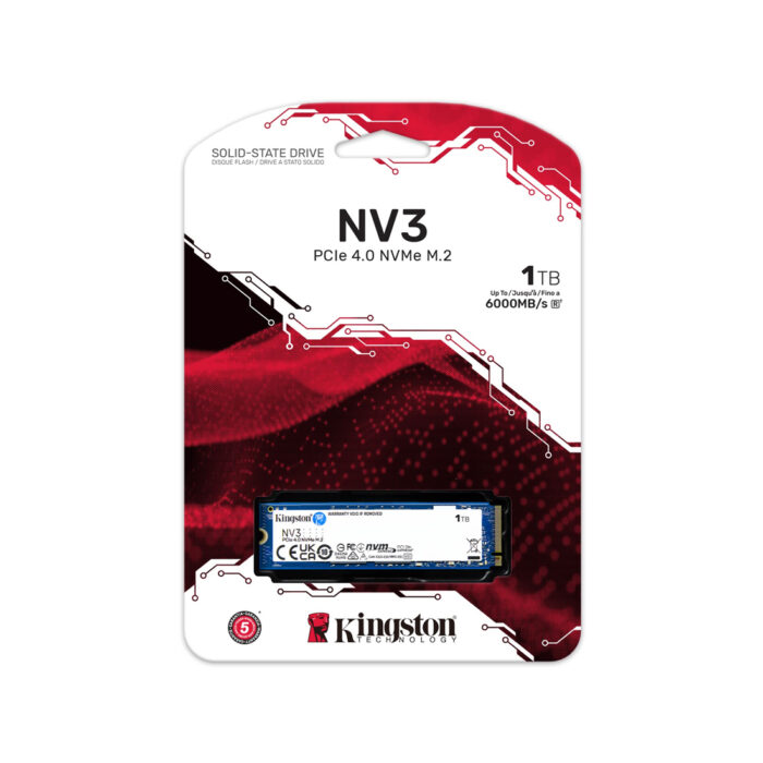 Твердотельный накопитель SSD Kingston NV3 SNV3S/1000GBK 1000GB M.2 NVMe PCIe 4.0x4 6000/4000Мб/сBULK — изображение 3