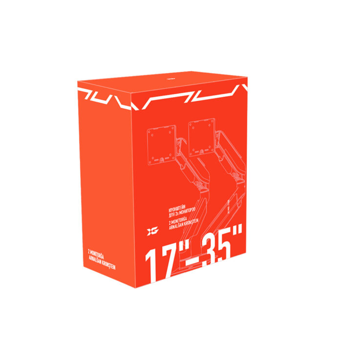 Настольный кронштейн с газлифтом XG MGG-1735D white для 2-х мониторов (17"-35") Белый — изображение 3