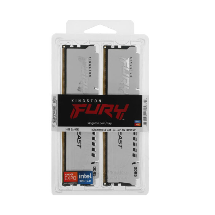 Комплект модулей памяти Kingston FURY Beast KF560C36BWE2K2-32 DDR5 32GB (Kit 2x16GB) 6000MHz — изображение 3