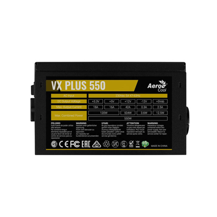 Блок питания Aerocool VX PLUS Stealth 550 — изображение 3