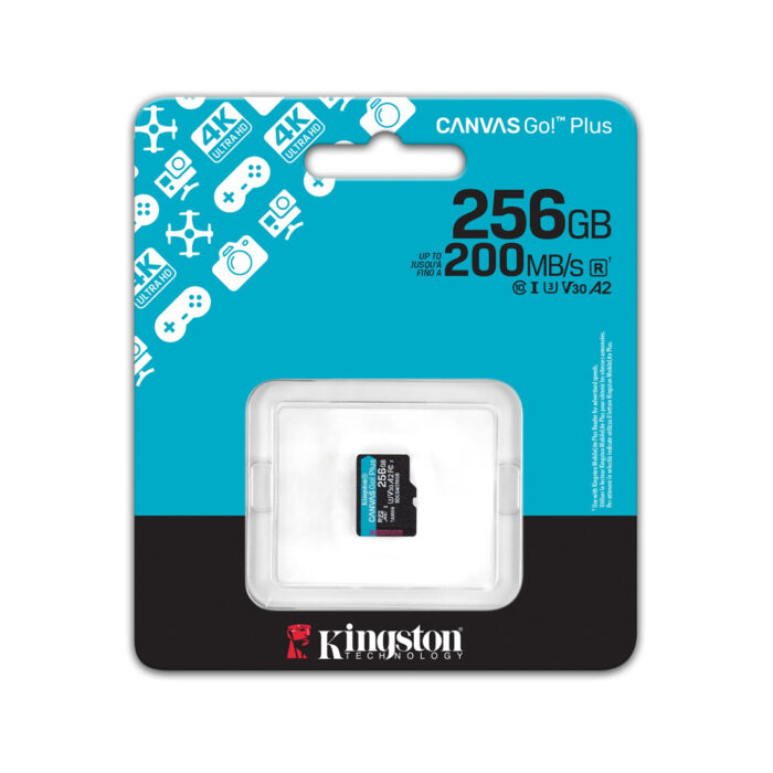 Карта памяти Kingston SDCG4/256GBSP Canvas Go Plus A2 U3 V30 256GB — изображение 3
