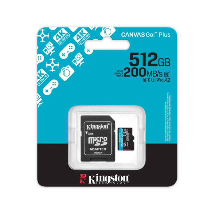 Карта памяти Kingston SDCG4/512GB Canvas Go Plus A2 U3 V30 512GB — изображение 3
