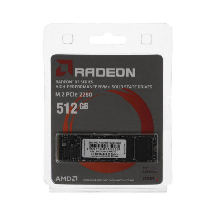 Твердотельный накопитель SSD AMD Radeon R3MP30256G8 256GB M.2 NVMe PCIe 3.0x4 — изображение 3