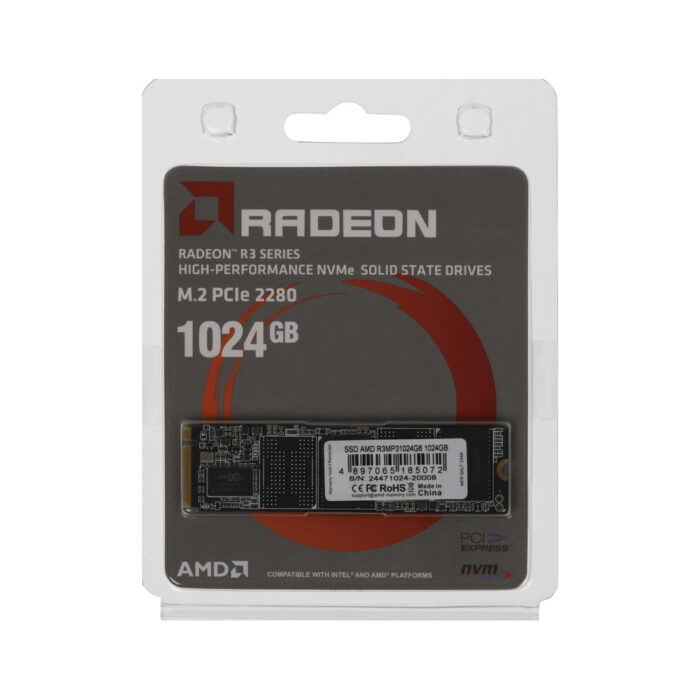 Твердотельный накопитель SSD AMD Radeon R3MP30512G8 512GB M.2 NVMe PCIe 3.0x4 — изображение 3