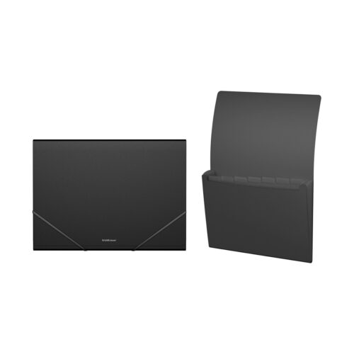 Папка-картотека пластиковая ErichKrause® Classic, с 6 отделениями, A4, черный (в дисплее по 6 шт.)