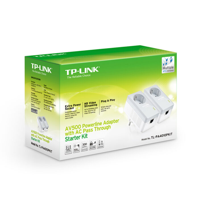 Комплект Powerline адаптеров TP-Link TL-PA4010PKIT — изображение 2