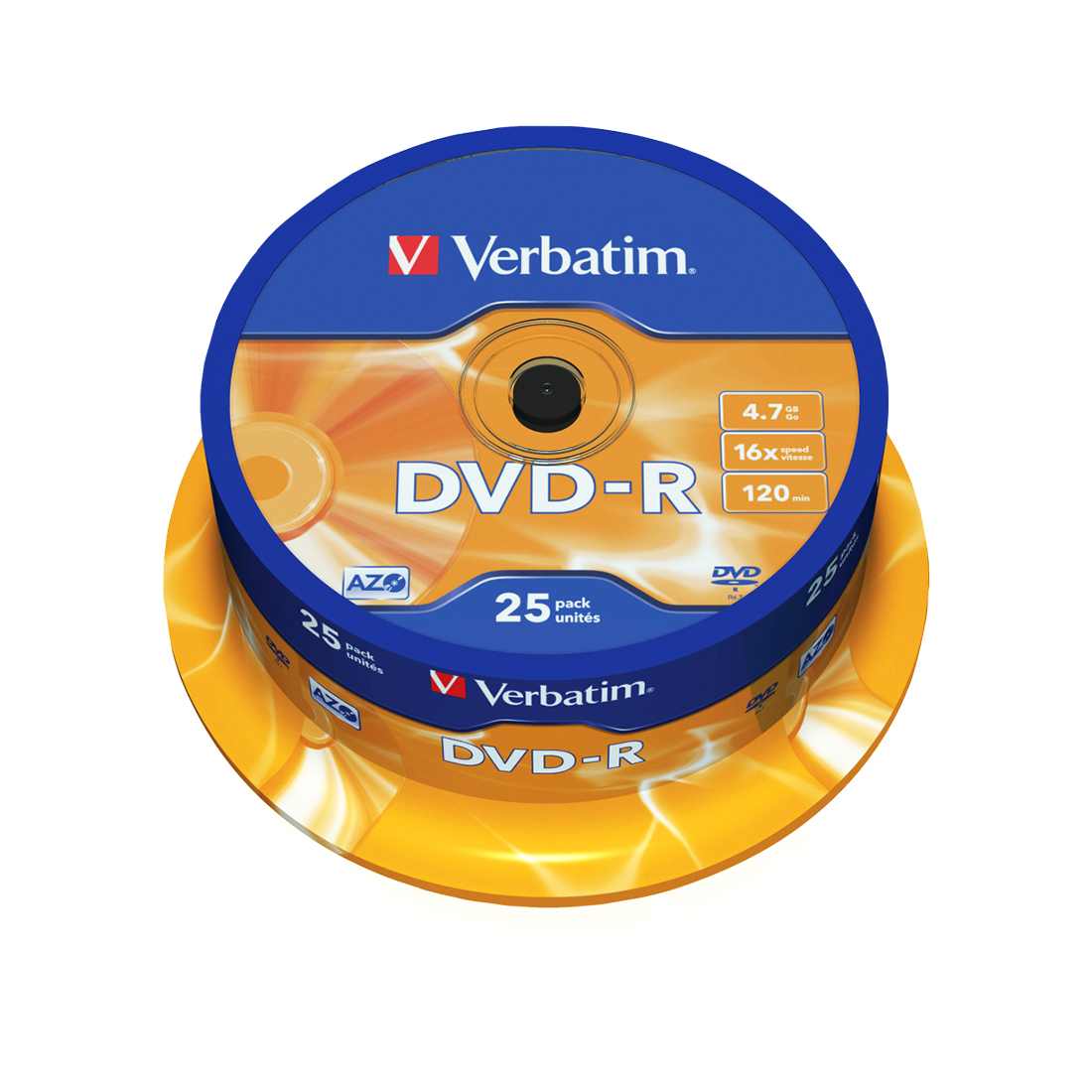 Диск DVD-R Verbatim (43522) 4.7GB 25штук Незаписанный — изображение 2