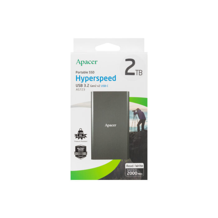 Внешний SSD диск Apacer 2TB AS723 Черный — изображение 2