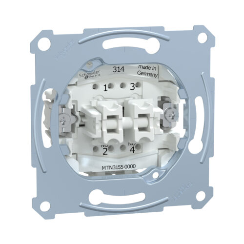 Кнопочный выключатель мех-м MERTEN MTN3155-0000 D-Life 2х клавишный