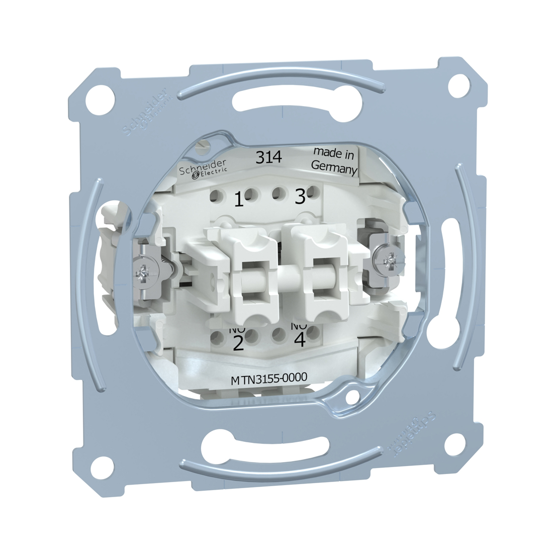 Кнопочный выключатель мех-м MERTEN MTN3155-0000 D-Life 2х клавишный