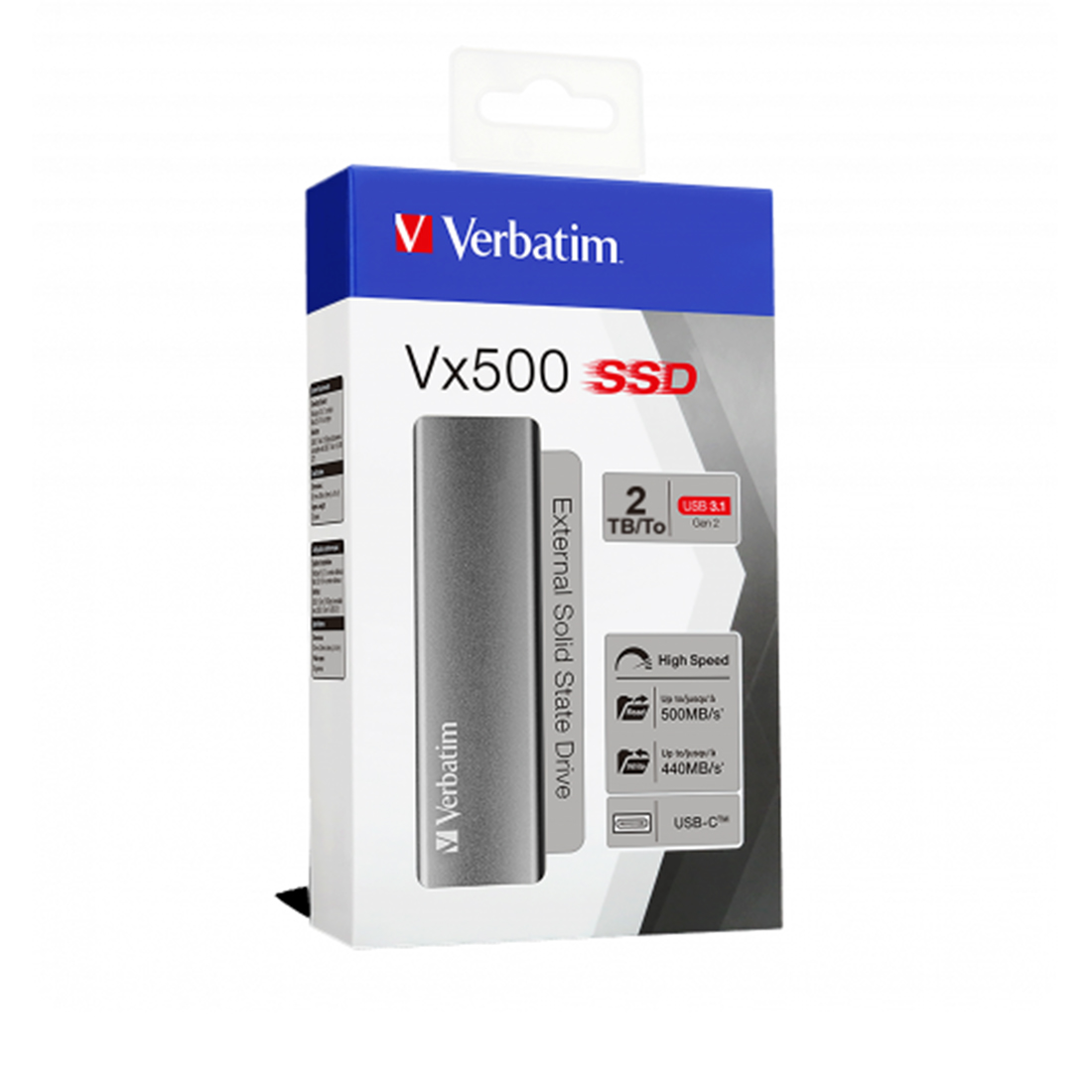 Внешний SSD диск Verbatim VX500 47454 2TB Серый — изображение 3