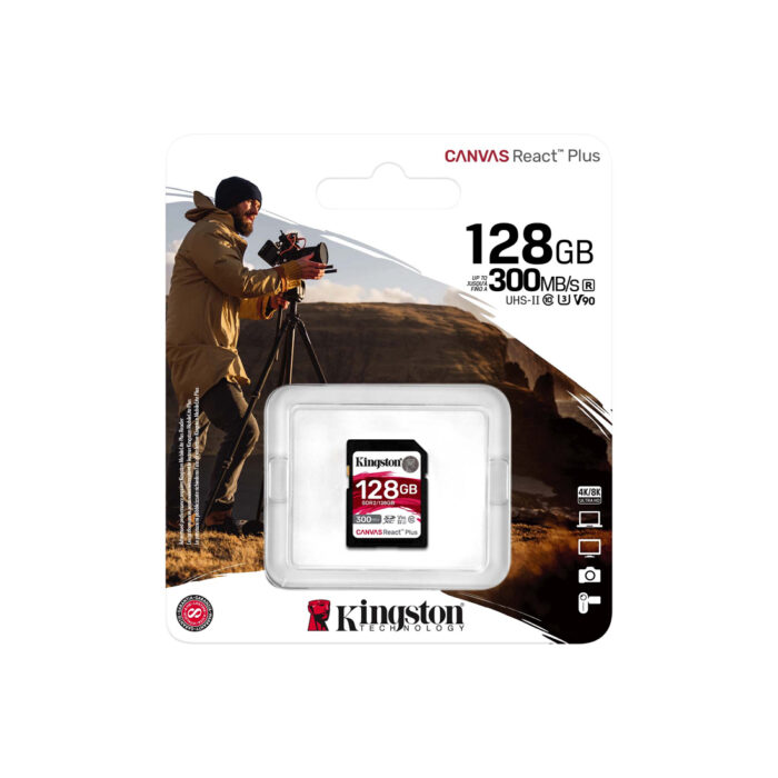Карта памяти Kingston SDR2/128GB UHS-II U3 V90 128GB без адаптера — изображение 3