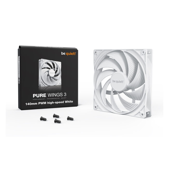 Вентилятор для компьютерного корпуса Bequiet! Pure Wings 3 140mm PWM high-speed White — изображение 3