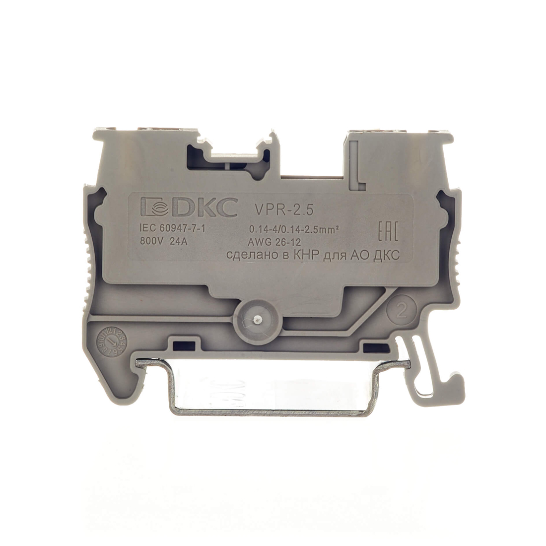 Клемма проходная DKC VPR-2.5-GY 2.5 мм2 Серая — изображение 2