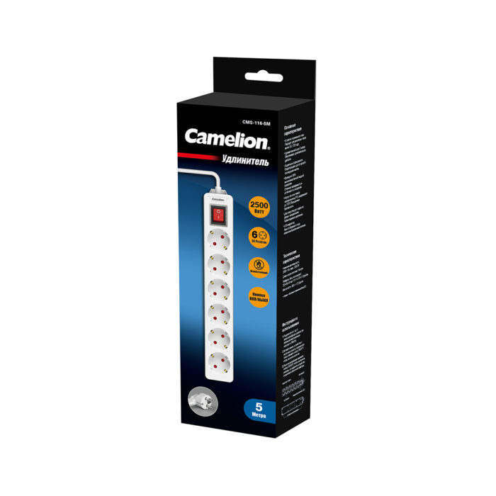 Удлинитель Camelion CMS-116-5M 5м. 220в. — изображение 3