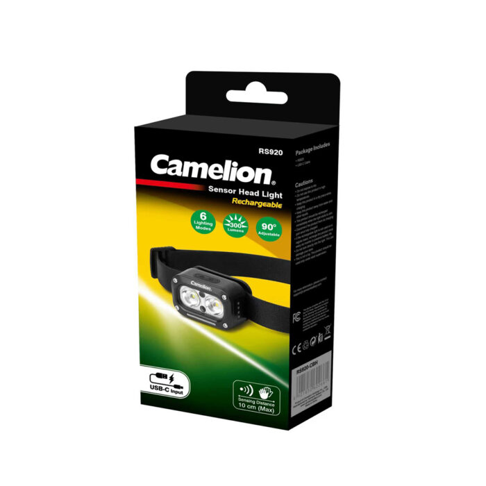Перезаряжаемый налобный фонарь Camelion RS920-CBH — изображение 2
