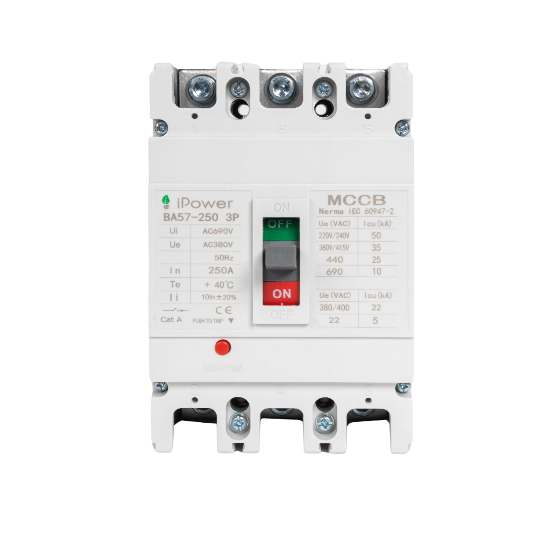 Автоматический выключатель iPower ВА57-250 3P 250A — изображение 2