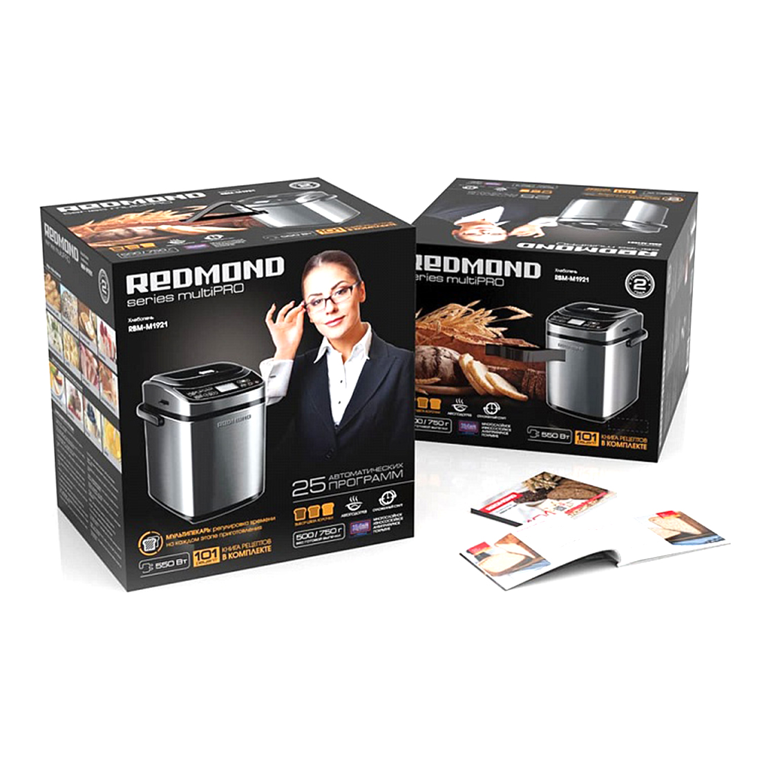 Хлебопечь Redmond RBM-M1921 Черный — изображение 3