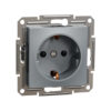 Розетка SE EPH2900162 Asfora с заземлением 16А механизм винтовой сталь
