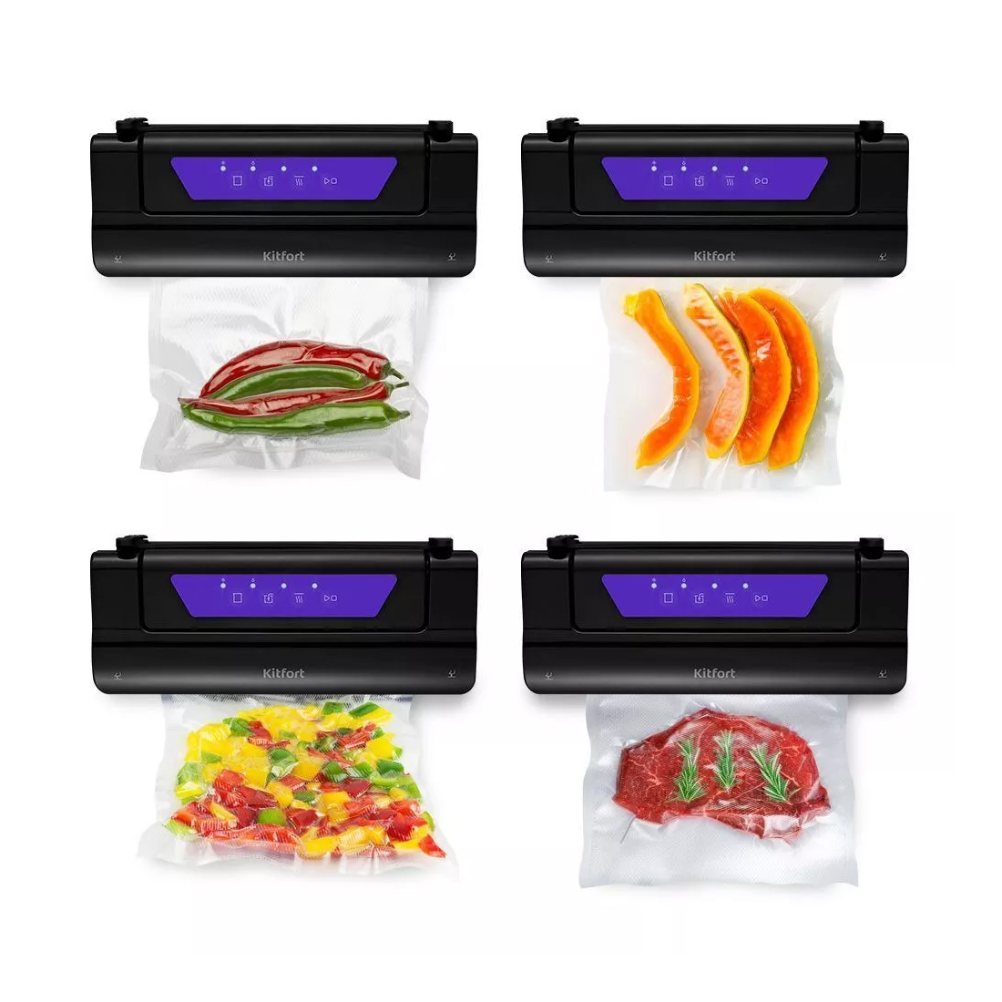 Вакууматор Kitfort КТ-1528-1 черно-фиолетовый — изображение 2