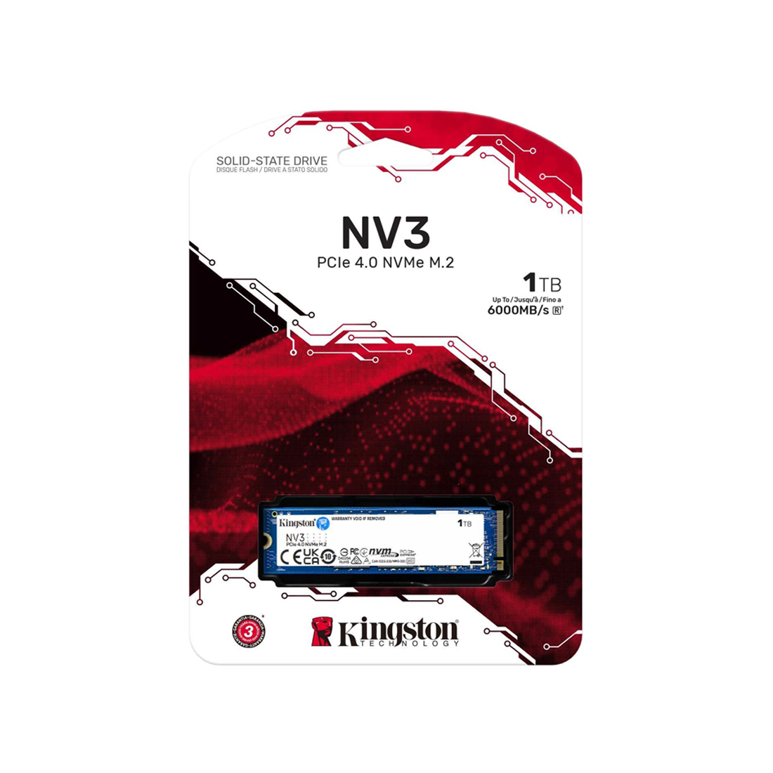 Твердотельный накопитель SSD Kingston NV3 SNV3S/1000G M.2 NVMe PCIe 4.0x4 — изображение 3