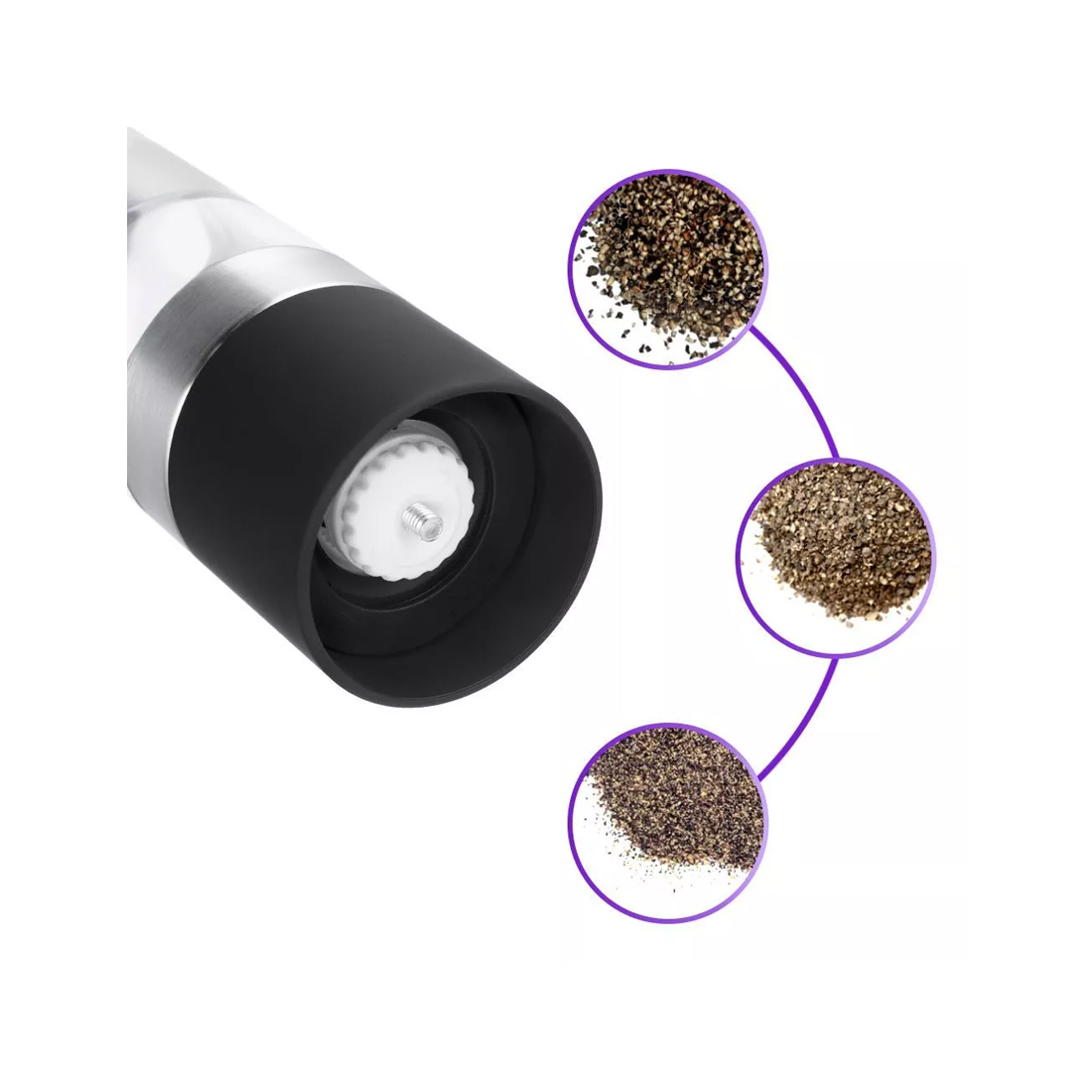 Электрическая мельница для соли и перца Kitfort КТ-6008-1 черный — изображение 2