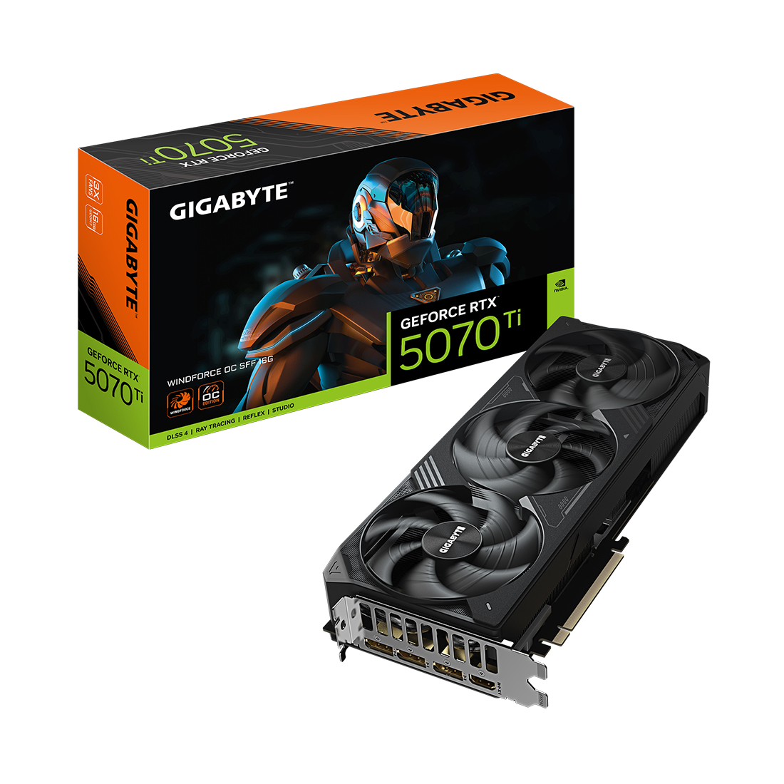 Видеокарта Gigabyte (GV-N507TWF3OC-16GD) RTX5070Ti WINDFORCE OC 16G — изображение 3