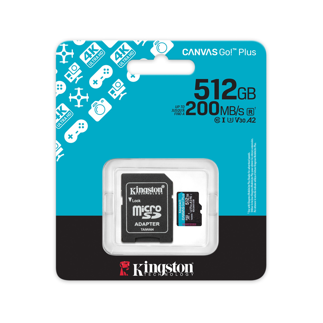 Карта памяти Kingston SDCG4/512GB Canvas Go Plus A2 U3 V30 512GB — изображение 3