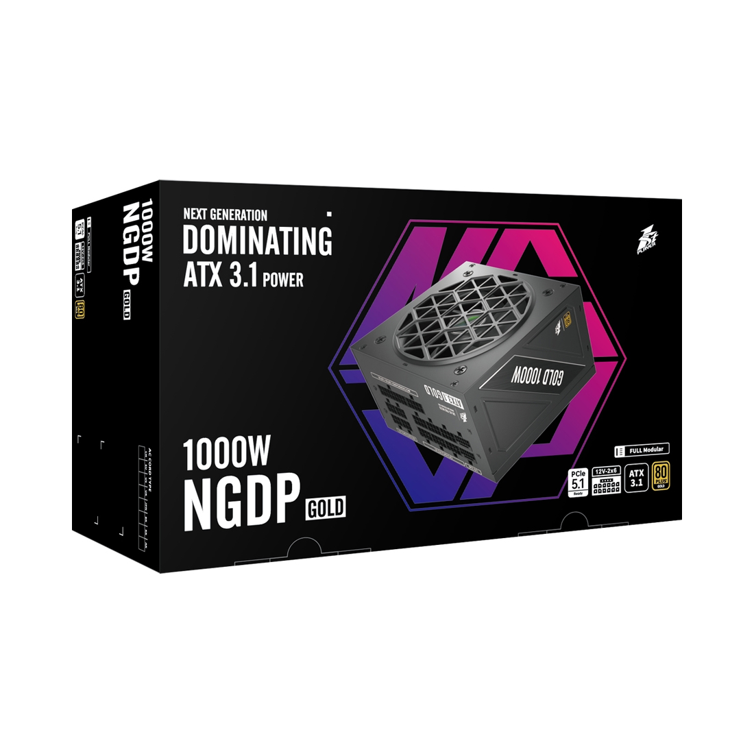 Блок питания 1STPLAYER NGDP 850W White Gold — изображение 3