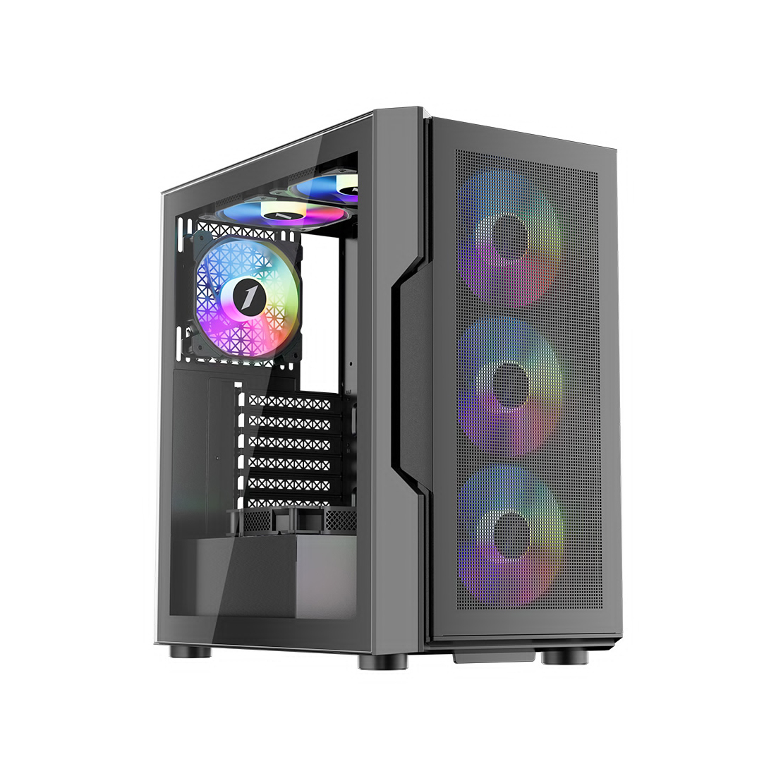 Компьютерный корпус 1STPLAYER T7-P BLACK без Б/П