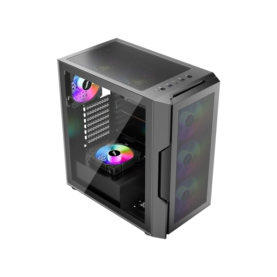 Компьютерный корпус 1STPLAYER T7-P BLACK без Б/П — изображение 2