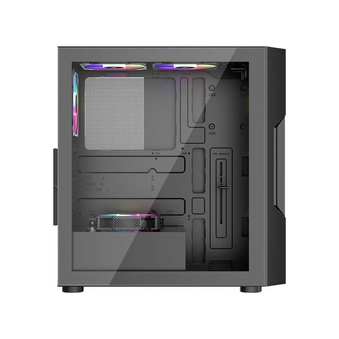 Компьютерный корпус 1STPLAYER T7-P BLACK без Б/П — изображение 3