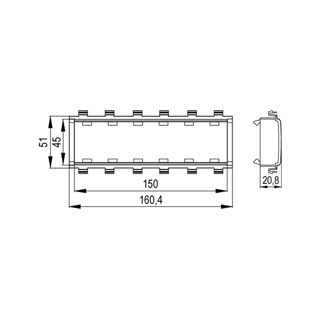 Каркас под 6 модулей Viva DKC F0003A для In-liner Front, белый — изображение 3