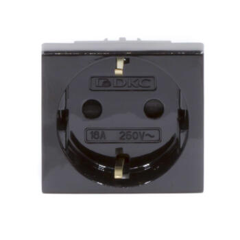 Розетка силовая серии Viva DKC 45205 2Р+Е со шторками черная