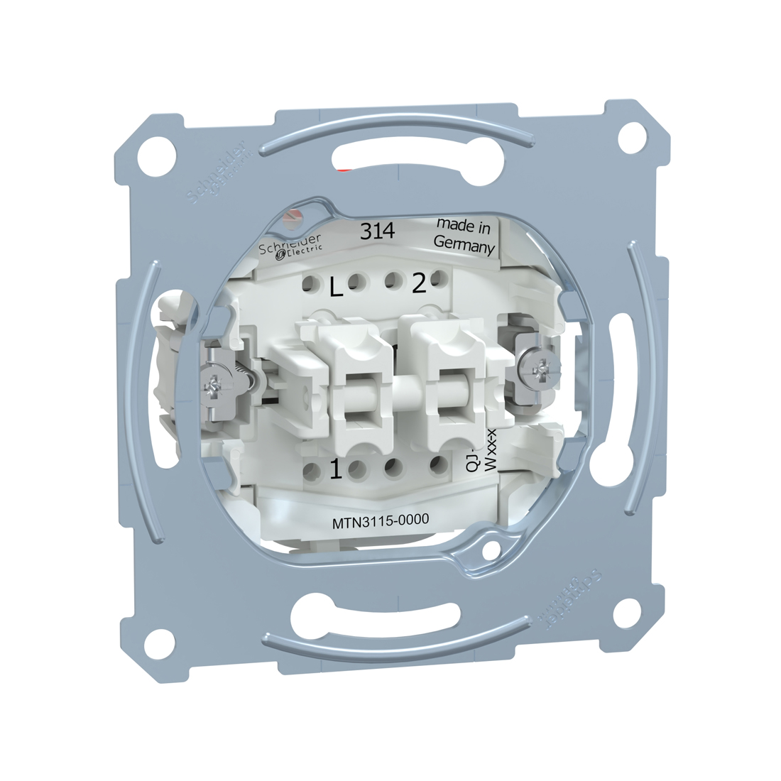 Переключатель мех-м MERTEN MTN3115-0000 D-Life 2 клавишный